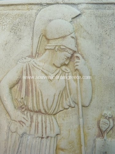 Goddess Athena greek plaster relief statue Greek statues Greek relief sculptures