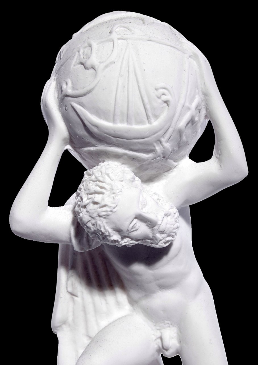 Atlas greek alabaster statue