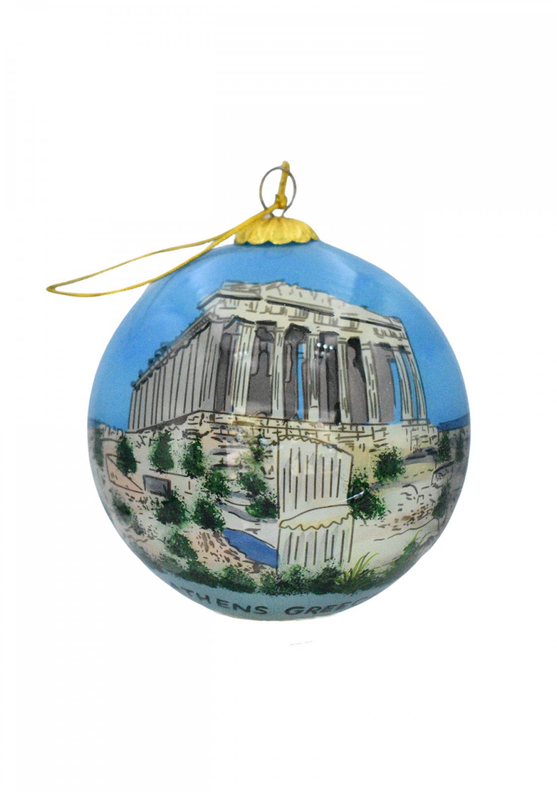 Christmas Ball Parthenon Acropolis ornament tree in a gift box