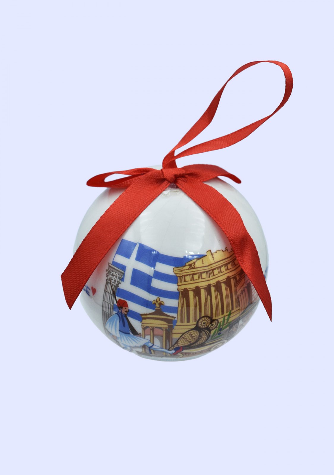 Christmas Tree Ball Parthenon Acropolis in a gift box