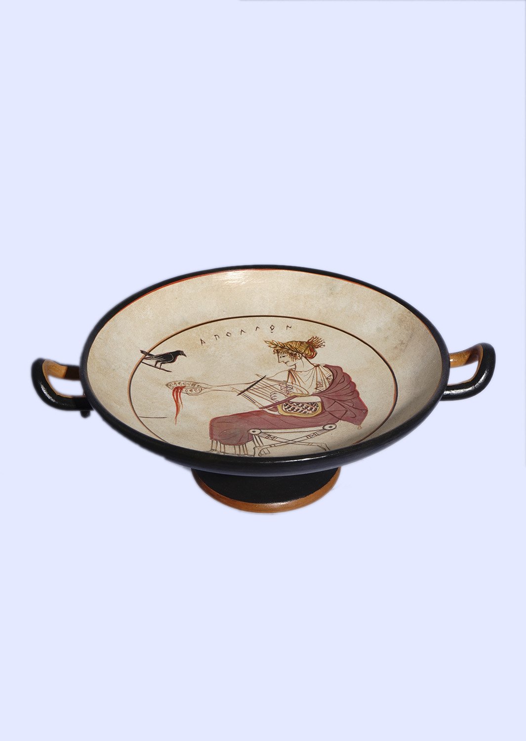 Kylix of Apollo, greek pottery replica