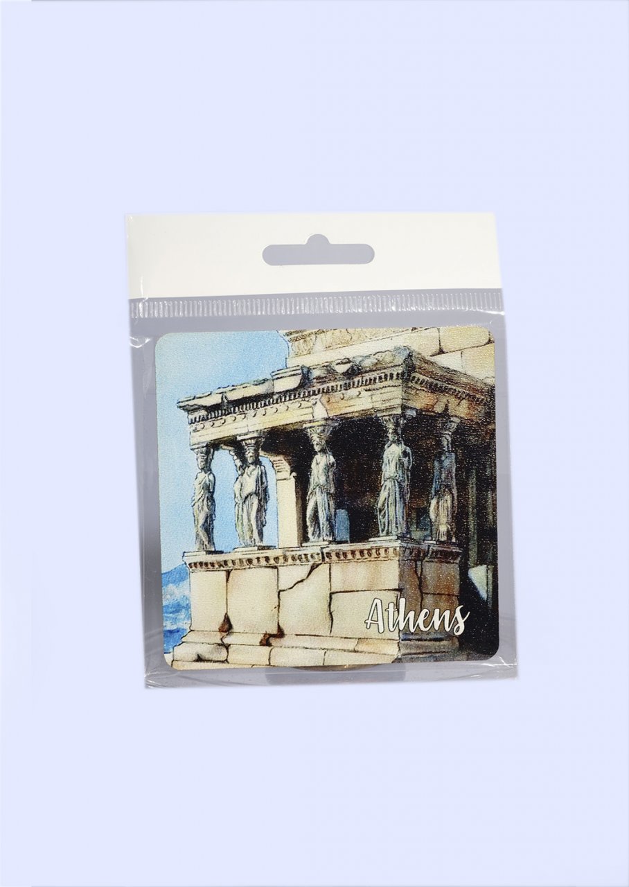 Athens Coaster with Caryatids of Erechtheion
