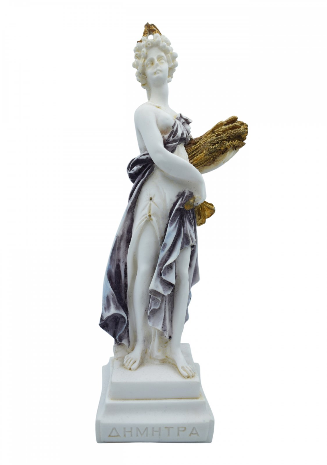 Demeter, Greek goddess of the harvest and agriculture, alabaster statue 