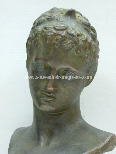 Marathon Efivos (Ephebe) or Marathon boy medium sized greek plaster bust statue  Greek statues Greek Busts Sculptures
