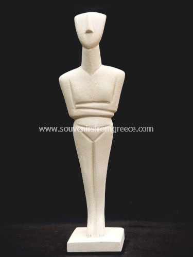 Standing female greek cycladic art statue Greek statues Cycladic art statues