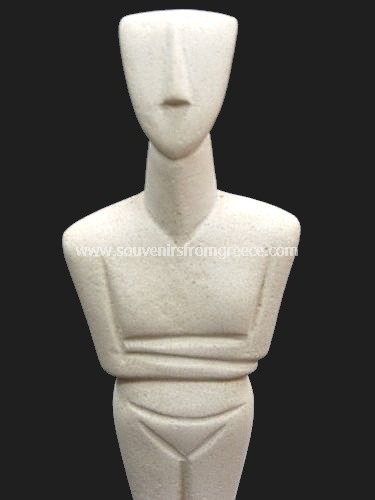 Standing female greek cycladic art statue Greek statues Cycladic art statues