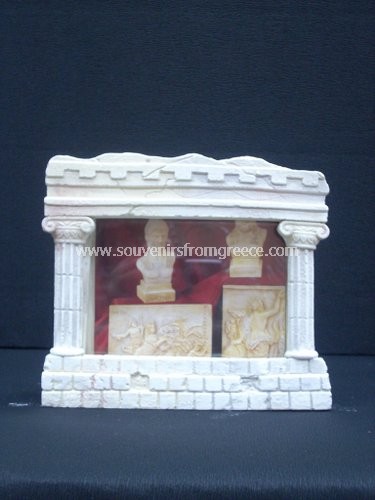 Souvenirs from Greece: Ionic columns greek plaster picture frame Greek statues Alabaster statues Special souvenirs from Greece, picture frame made of plaster with classical decoration. Elegant greek gifts.