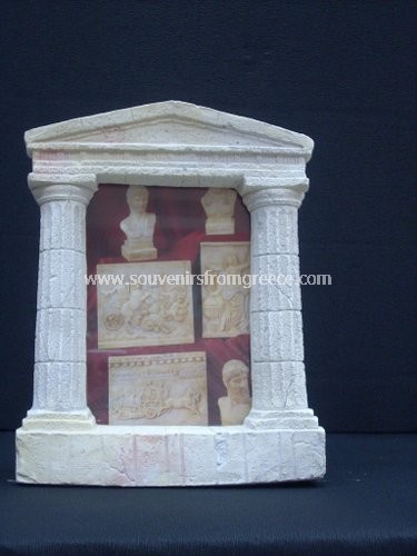 Souvenirs from Greece: Greek picture frame with Doric columns Picture Frames Plaster picture frames Attractive souvenirs from Greece, plaster picture frame decorated with doric rythm columns. Unique greek gifts.