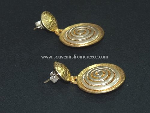 GREEK GOLD SPIRAL EARRINGS Greek jewellery Earrings