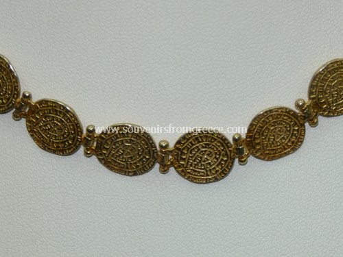 DISCUS OF PHAISTOS GREEK NECKLACE Greek jewellery Necklaces