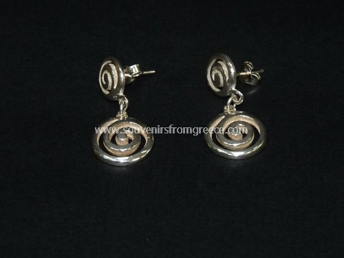 GREEK TWIN SPIRAL EARRINGS Greek jewellery Earrings