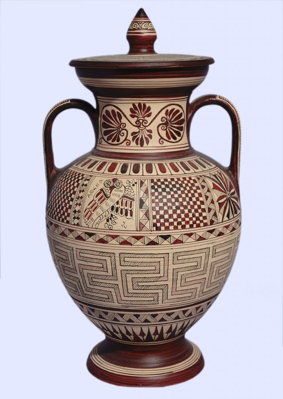 Medium size Attic amphora with geometric decoration