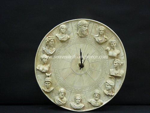 GREEK GODS OF OLYMPUS (BUSTS) PLASTER CLOCK Clocks Plaster clocks