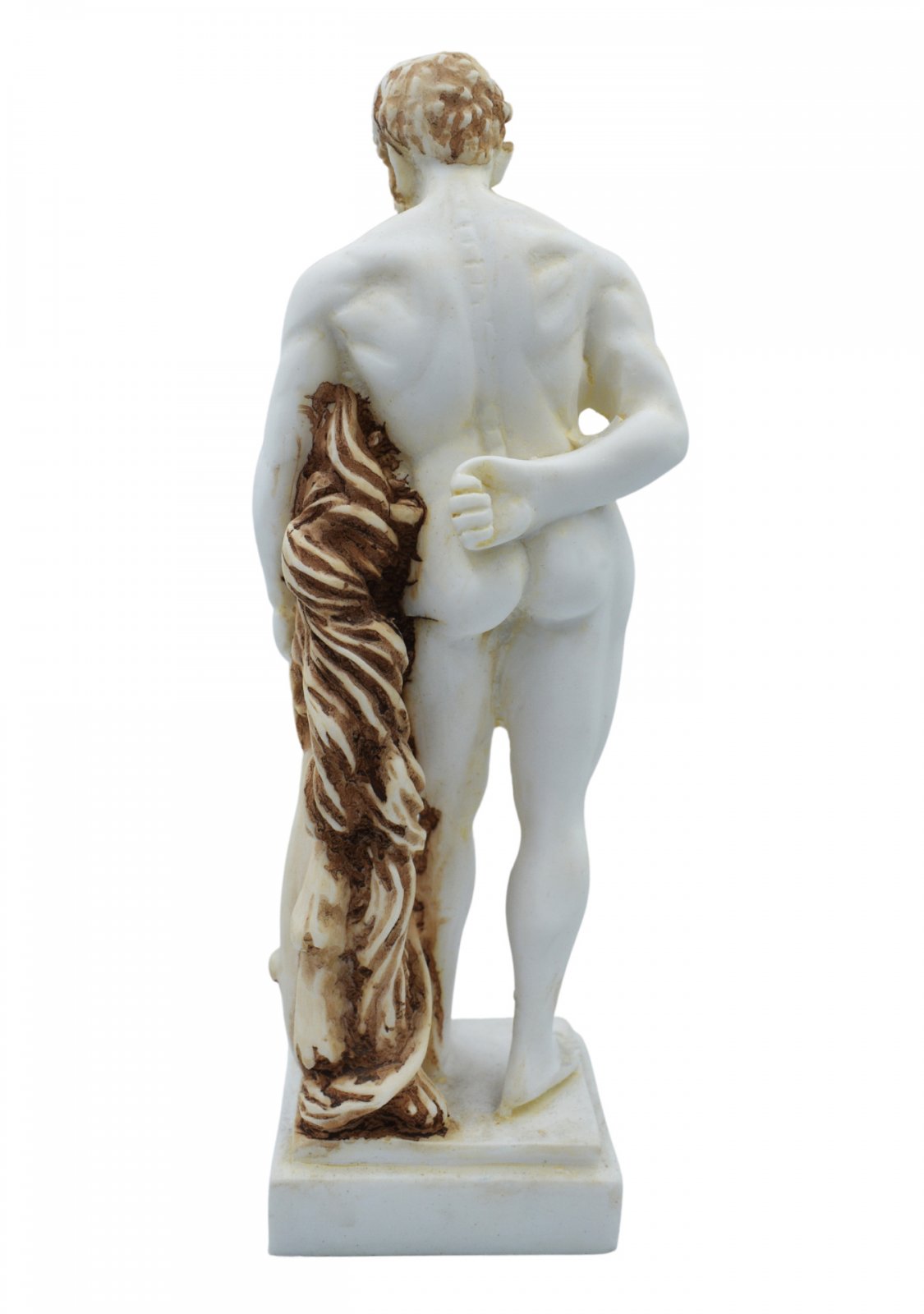 Hercules greek alabaster statue with color