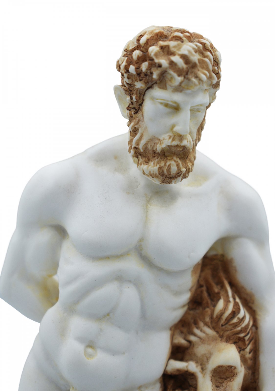 Hercules greek alabaster statue with color