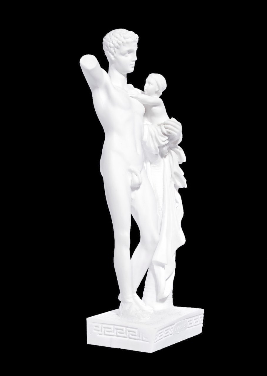Hermes and the infant Dionysus of Praxiteles greek alabaster statue