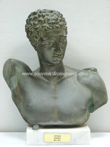 Hermes of Praxiteles greek plaster bust statue Greek statues Greek Busts Sculptures