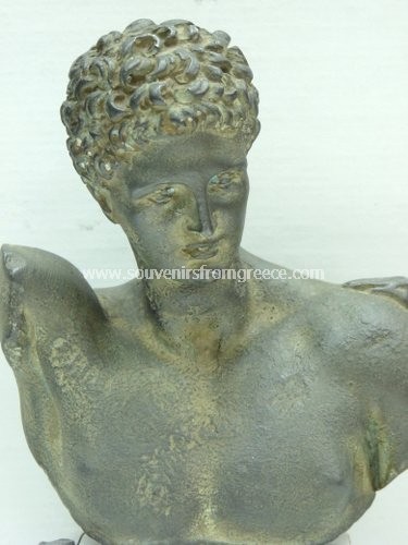 Hermes of Praxiteles greek plaster bust statue small Greek statues Greek Busts Sculptures