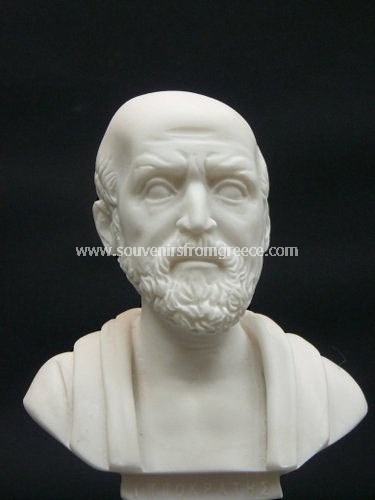 Hippocrates greek alabaster bust statue Greek statues Greek Busts Sculptures