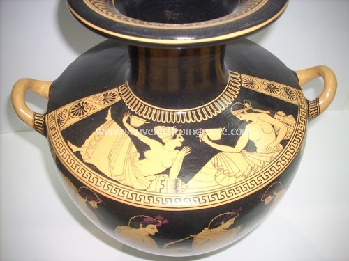 Music lesson red figured greek pottery hydria Greek pottery Ancient greek vessels