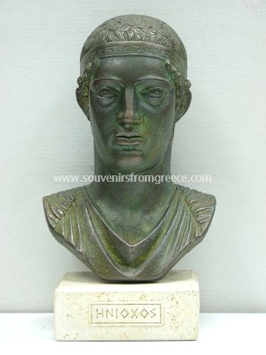 Iniohos (Charioteer) greek plaster bust statue Greek statues Greek Busts Sculptures