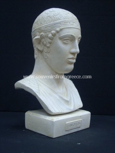 Iniohos (Chariotteer) greek plaster bust statue Greek statues Greek Busts Sculptures