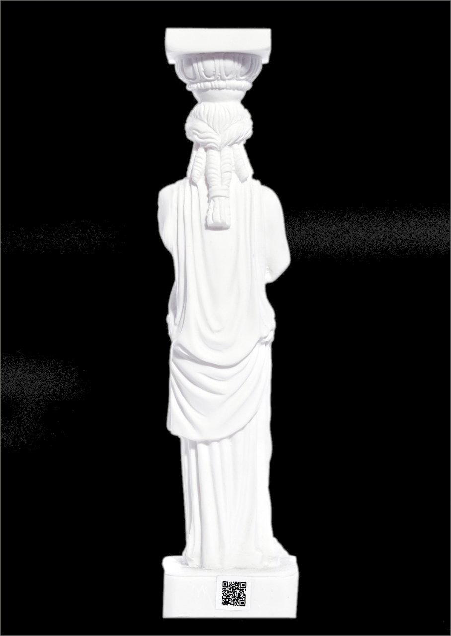 Small greek alabaster statue of Caryatid 