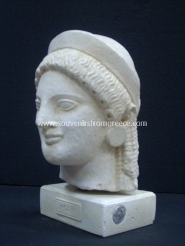 Kore greek plaster bust statue Greek statues Greek Busts Sculptures