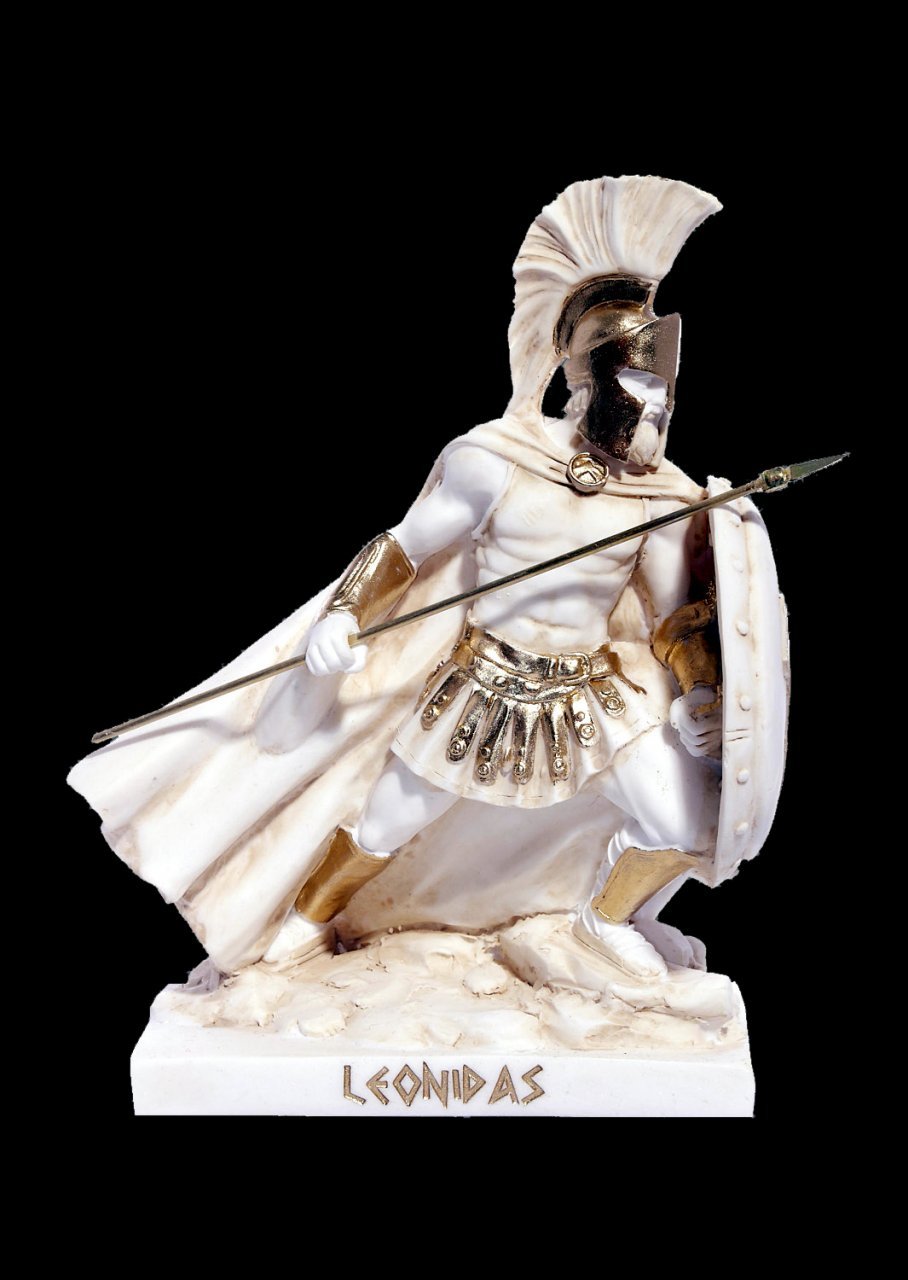 Leonidas Statue, King Of Sparta, Large Alabaster Sculpture