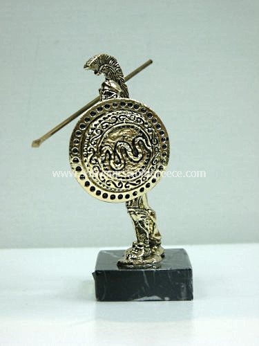 Bronze figurine of Leonidas the king of Sparta in gold color : Bronze ...