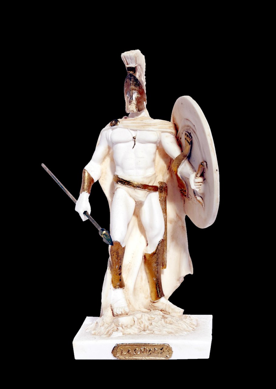 Leonidas king of the Sparta alabaster statue