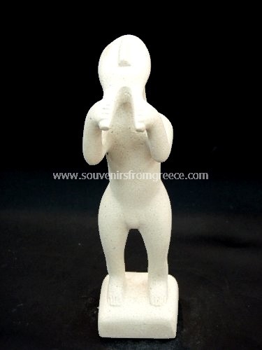 Male flute player greek cycladic art statue replica Greek statues Cycladic art statues