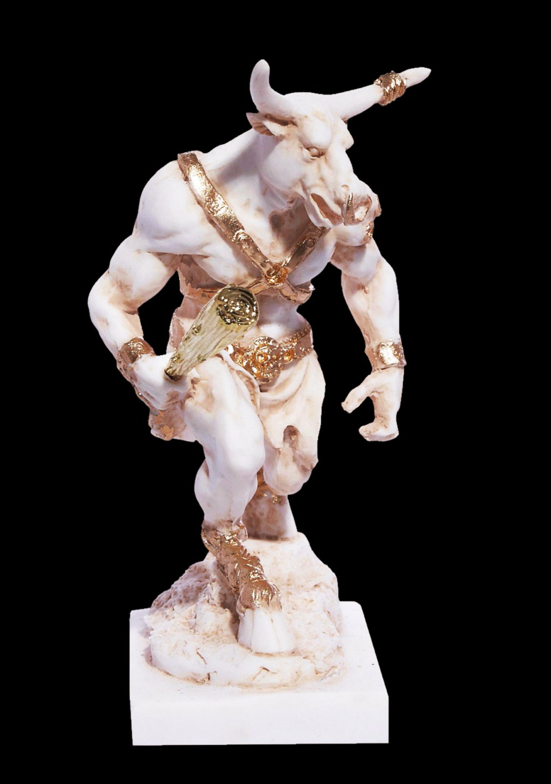 Minotaur greek alabaster statue