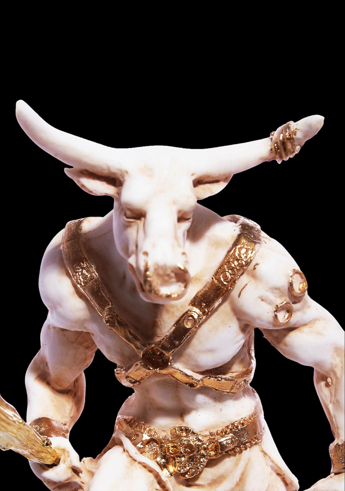 Minotaur greek alabaster statue