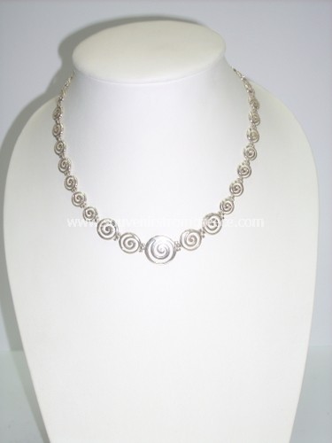 THIN SPIRAL NECKLACE  Greek jewellery Necklaces