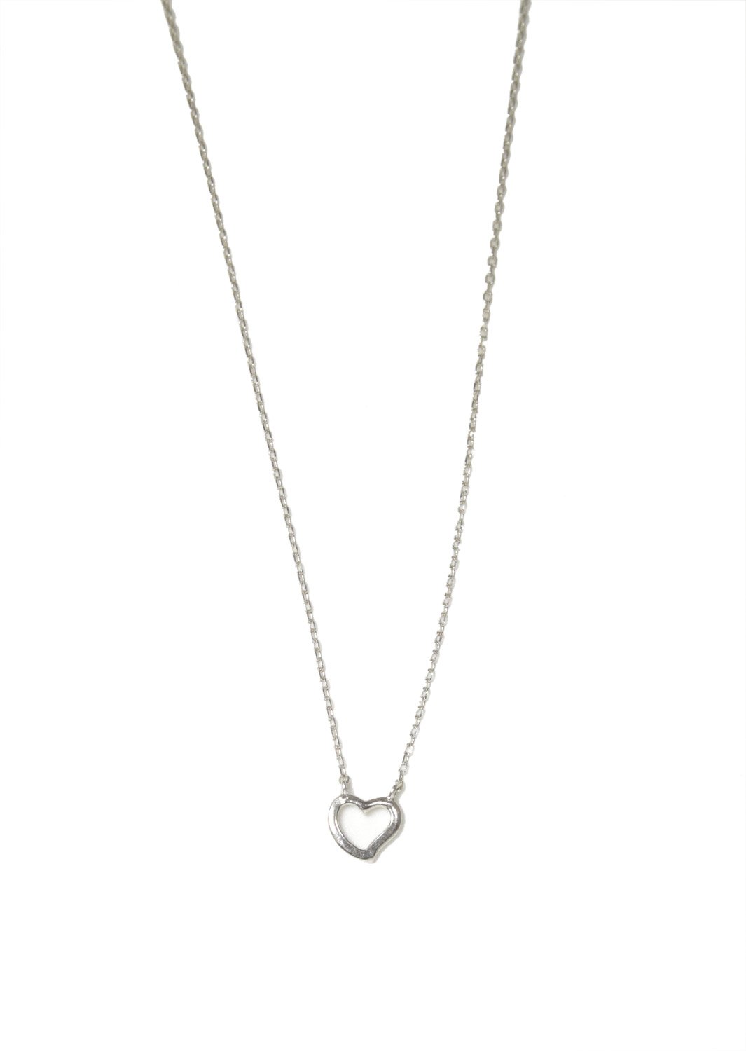 Heart pendant silver necklace