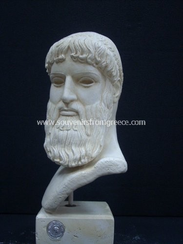 Poseidon greek plaster bust statue Greek statues Greek Busts Sculptures