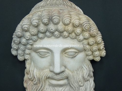 Poseidon plaster greek mask Greek statues Greek masks