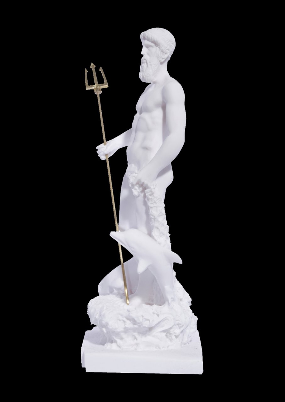 POSEIDON THE GREEK GOD OF THE SEA ALABASTER STATUE