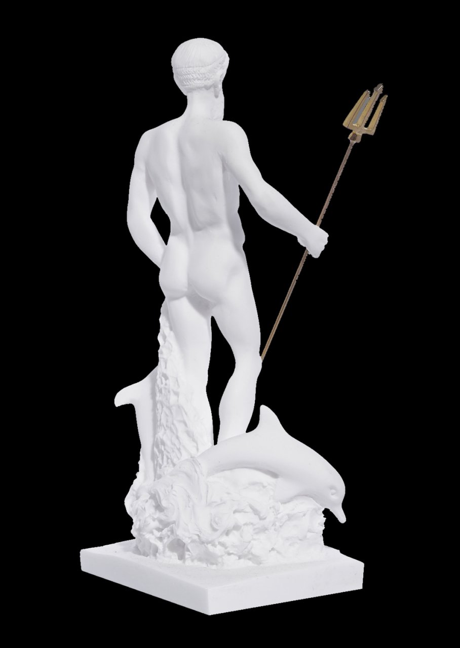 POSEIDON THE GREEK GOD OF THE SEA ALABASTER STATUE