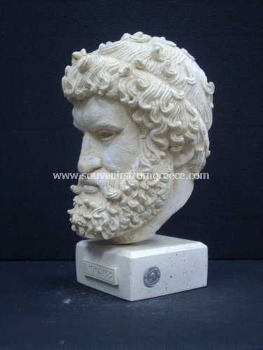 Pygmachos greek plaster bust statue Greek statues Greek Busts Sculptures