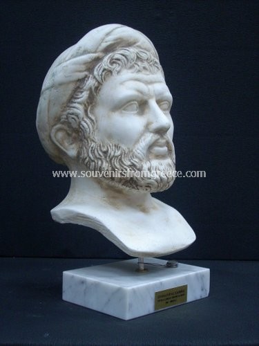 Pythagoras greek plaster bust status Greek statues Greek Busts Sculptures