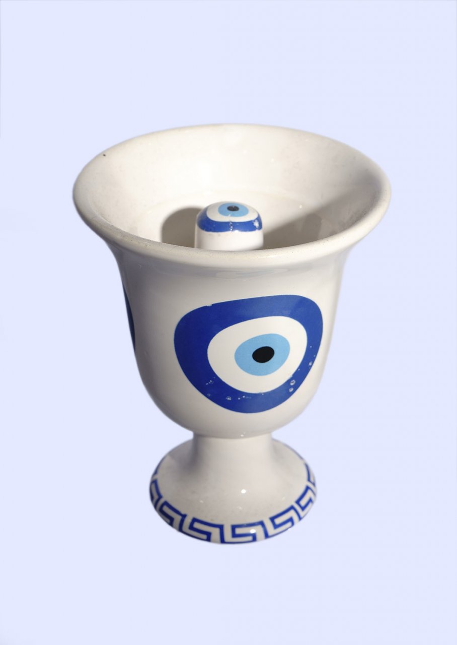 Pythagoras porcelain cup with Evil Eye