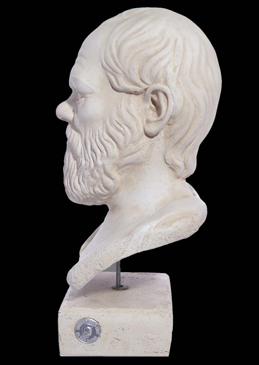Socrates greek plaster bust statue
