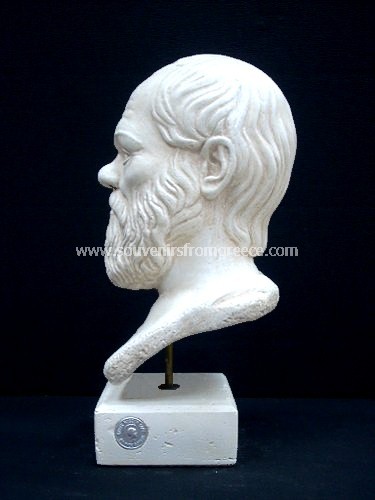 Socrates greek plaster bust statue Greek statues Greek Busts Sculptures