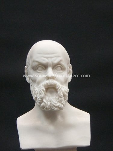 Socrates greek alabaster bust statue Greek statues Greek Busts Sculptures