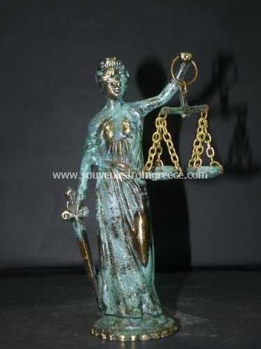 Themis the greek goddess of justice bronze statue Greek statues Bronze statues