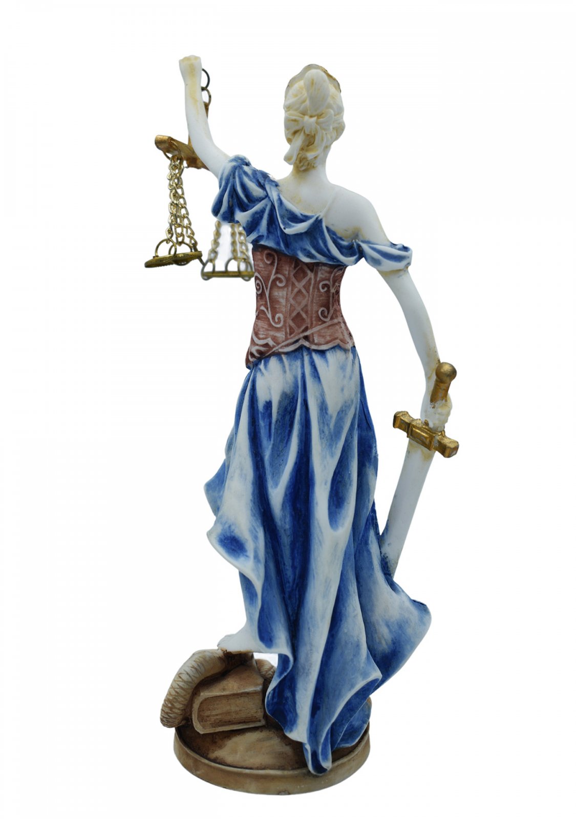 Themis, the greek goddess of justice, alabaster statue