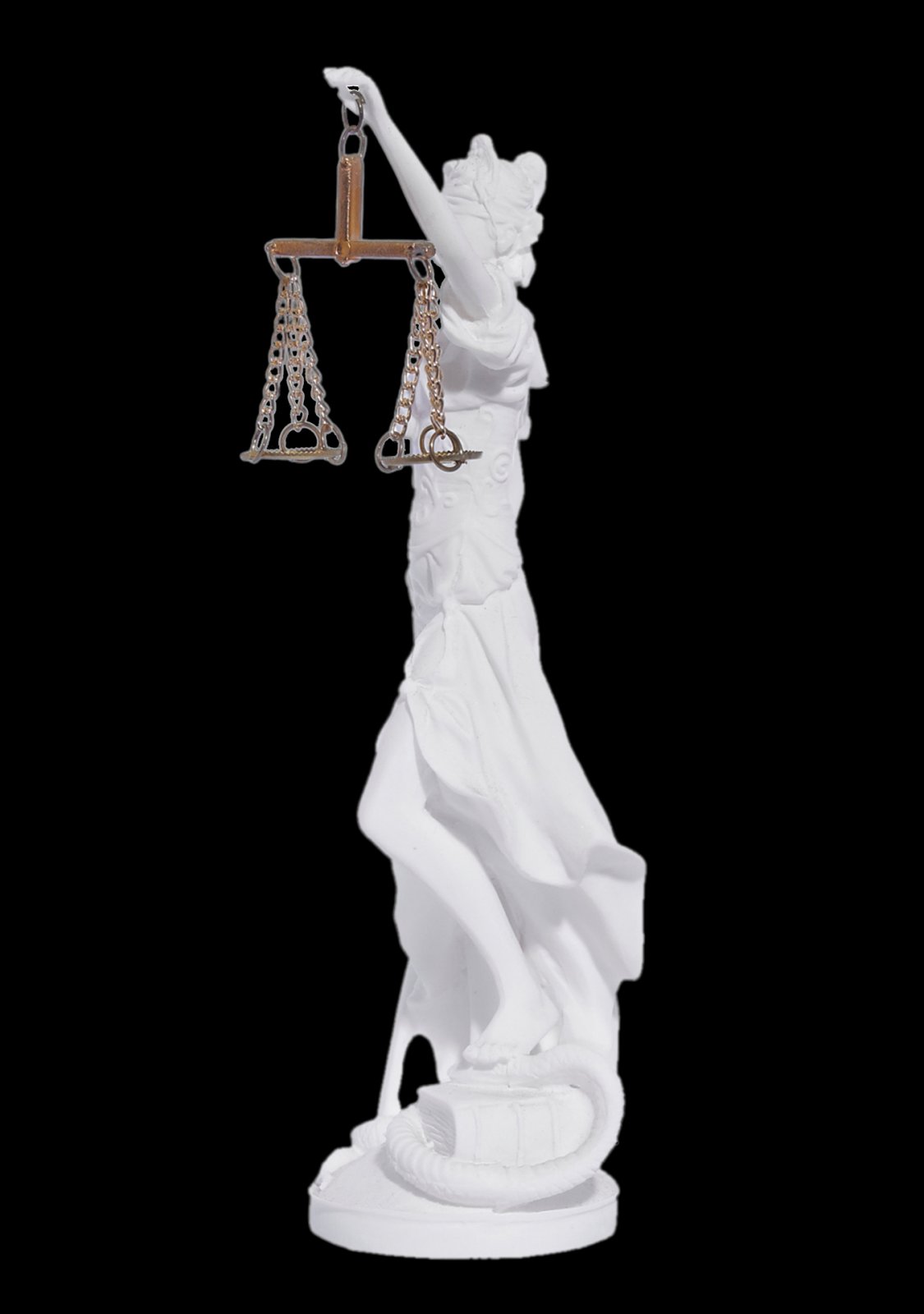 Themis the greek goddess of justice, holding the Scales of Justice and a sword