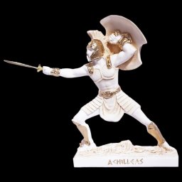 Achilles with his spear greek alabaster statue 1